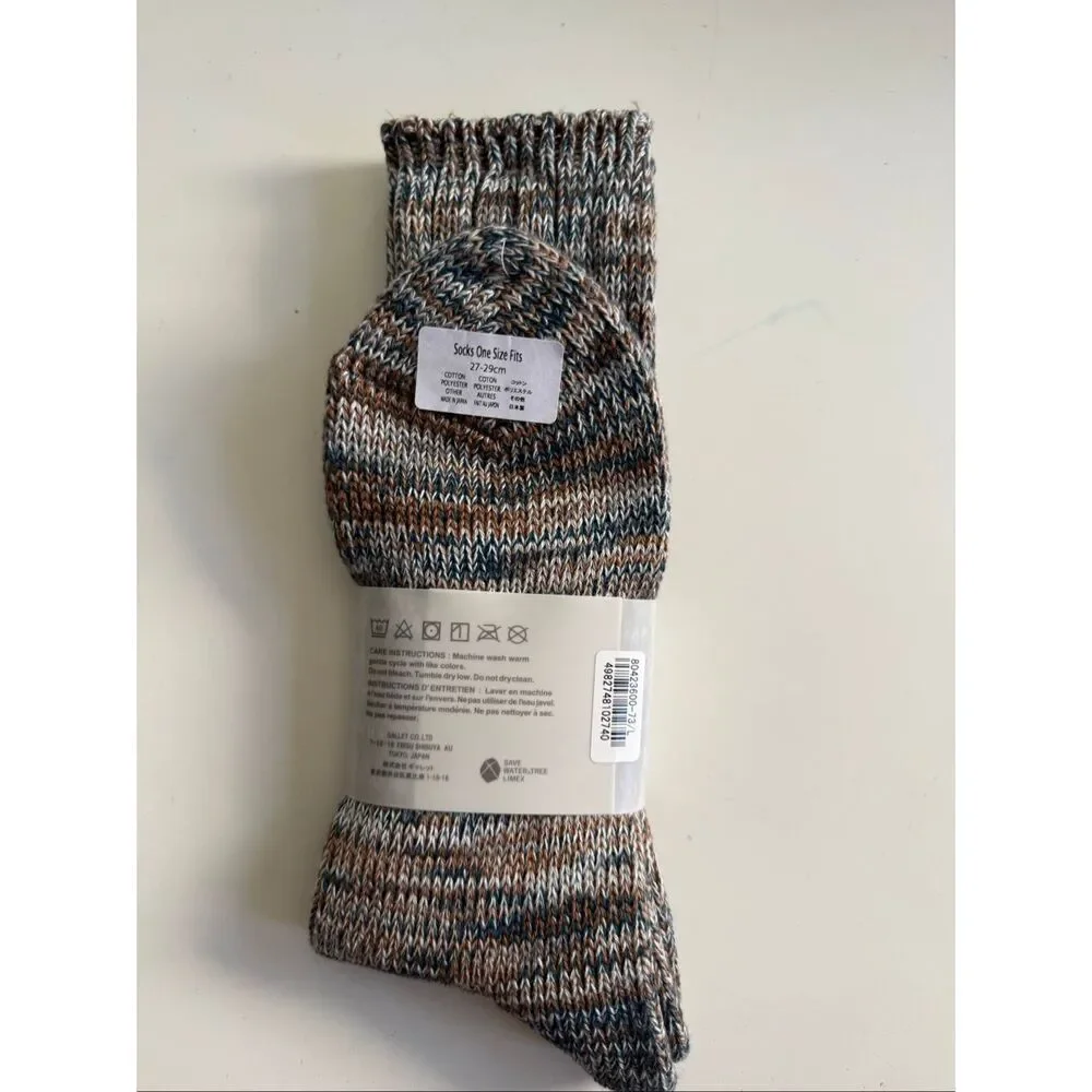 Anonymous ISM Socks Crew Made in Japan Cashmere Blend One Size Fits Most